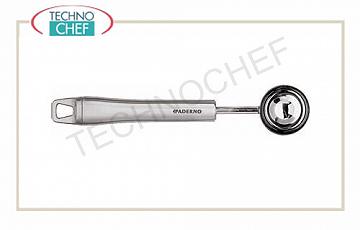 Serie 48278 con manico inox Dosa caffe' inox 18/10, diametro cm 3,5, lungo cm 20, manico inox