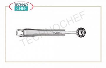 Serie 48278 con manico inox Scavino sferico inox 18/10, diametro cm 2,5, lungo cm 18, manico inox