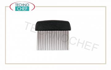 Technochef - Tagliaverdure Ondulato con impugnatura in polipropilene,  cod. 48280-23 Tagliaverdure ondulato, inox 18/10, impugnatura in polipropilene, lungo cm 11,5