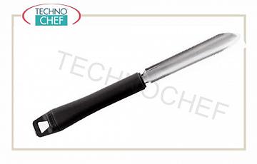 Technochef - Svuota zucchine seghettato con manico in polipropilene, cod. 48280-54 Svuota zucchine seghettato, inox 18/10, manico in polipropilene, lungo cm 24