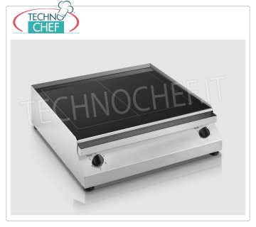 TECHNOCHEF - Piano Cottura/Fry Top Elettrico con Piastra in Vetroceramica, mod.PFT.A.G2 PIANO COTTURA/FRY TOP in VETROCERAMICA, ELETTRICO da tavolo, 2 ZONE di COTTURA INDIPENDENTI da kw 2,5+2,5, TEMPERATURA REGOLABILE da 50° a 400°C, V 230/1, Kw 2,5+2,5, dimensioni mm 640x670x200h