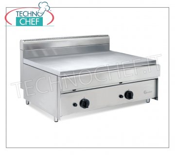 Cuocipiada a GAS da BANCO, con 2 ZONE COTTURA con COMANDI INDIPENDENTI CUOCIPIADA a GAS PROFESSIONALE da BANCO, con piastra da mm.800x590, 2 ZONE COTTURA con COMANDI INDIPENDENTI, potenza termica Kw.14,00, Peso 76 Kg, dim.mm.800x700x500h
