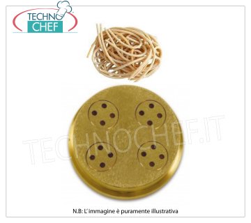 Technochef - Trafila Bigoli / Pici toscani 3 mm Trafila in bronzo per Bigoli / Pici toscani 3 mm