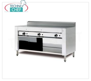 Technochef - CUOCIPIADINA ELETTRICO  su VANO a GIORNO, capacita' da 4 a 8 piadine Cuocipiadina elettrico, versione con vano a giorno, piastra in acciaio da 600x600 per 4 piadine, V 380/3+N, kw 3,5, dim. esterne mm 650x730x960h