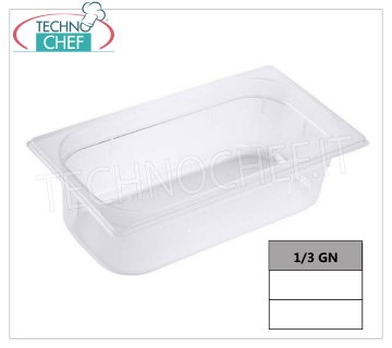 Bacinelle Gastronorm GN 1/3 in polipropilene Contenitore gastro-norm 1/3, in polipropilene, dim.mm.325 x 175 x 65 h