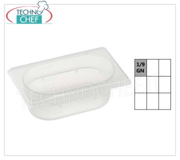 Bacinelle in Polipropilene Gastro-norm GN 1/9 Contenitore gastro-norm 1/9, in polipropilene, dim.mm.176 x 108 x 65 h