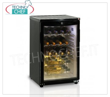 COOL HEAD - Technochef, Cantinetta Refrigerata 1 Porta Vetro, lt.85, temp.+4°/+10°C, Mod.RCS85