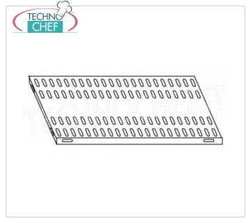 TECHNOCHEF - Ripiano asolato Inox 304 per scaffale, cm 110x30, Mod.7011030