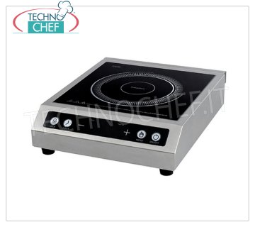 TECHNOCHEF - Piastra ad Induzione da Tavolo, Superficie Induttiva Ø 120÷260 mm, Mod.RT350PROTOUCH PIASTRA ad INDUZIONE da tavolo con piano in vetroceramica SHOTT CERAN, SUPERFICIE INDUTTIVA diametro da 120 a 260 mm, 10 livelli di potenza, display digitale e comandi a sfioramento Touch, V.230/1, Kw.3,5, Peso 5,5 Kg, dim.mm.340x410x105h