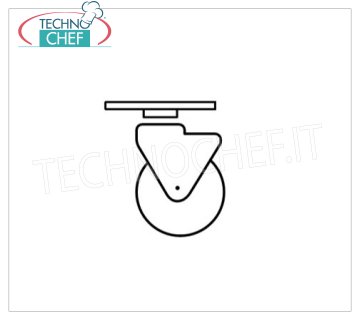 Kit 4 ruote inox pivottanti con freno