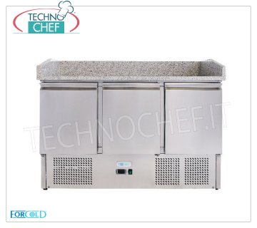 Banco Pizza Refrigerato, 3 Porte, dim.mm.1400x700x1020h