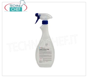 Detergente Igienizzante Superfici 750 ml - Confezione da 6 pezzi Detergente igienizzante pronto uso, capacità 750 ml, utilizzabile su tutte le superfici lavabili, specifico per settore alimentare, adatto all'uso in ambito HACCP - Confezione da 6 pezzi