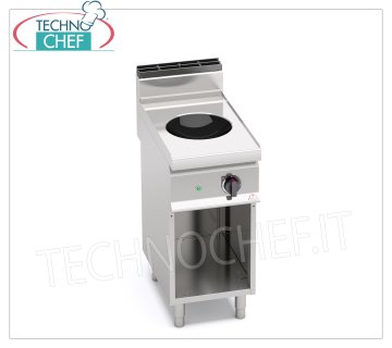 TECHNOCHEF - CUCINA ELETTRICA 1 PIASTRA WOK ad INDUZIONE su VANO a GIORNO, Kw.3,5, Mod.E7WOK/IND CUCINA ELETTRICA con 1 PIASTRA WOK ad INDUZIONE su VANO a GIORNO, Linea MACROS 700, Serie POWER INDUCTION, con ZONA COTTURA Ø 300 mm, V.230/1, Kw.3,5, Peso 40 Kg, dim.mm.400x700x900h