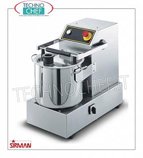 SIRMAN - Cutter da tavolo con vasca da 14,5 litri, professionale, mod. C15B CUTTER da TAVOLO in ACCIAIO INOX, marca SIRMAN, capacità vasca 14,5 lt, V.400/3, Peso 67 Kg, dim.mm.380x610x530h, VERSIONI con 1 o 2 VELOCITA'