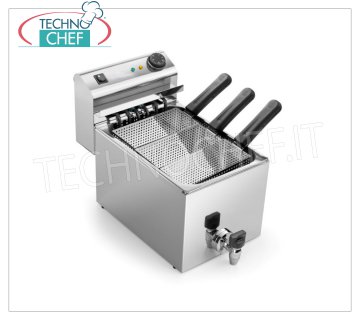 CUOCIPASTA ELETTRICO da BANCO, con VASCA da lt.8,0, V. 380/3+N - Kw 6,0 - dim. mm 270x525x360 h.