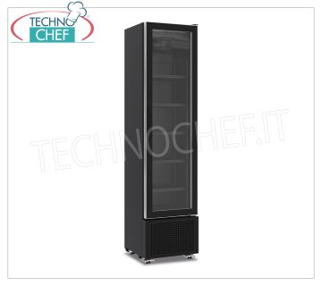 Vetrina FRIGO per BIBITE, 1 Porta, Ventilata, Temp.+1°/+9°C, lt.203, Classe E - LARGA cm 45