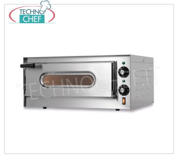 Forno Elettrico per 1 Pizza, Camera da cm 41 x 36, comandi Meccanici, mod. SMALL G Forno pizza elettrico per 1 PIZZA diametro 330 mm, 1 CAMERA da mm 410x360x110h con piano in refrattario, V 230/1 , Kw 1,6, dimensioni esterne mm 550x430x255h