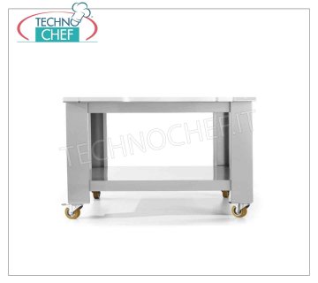 Supporto Base in Acciaio per 2 Camere Piedistallo per Forno Cuppone Michelangelo, per 2 Camere, Struttura Acciaio, Ripiano basso di serie, Optional Ruote, Peso 42 kg, Dim. mm. 1180x950x900h