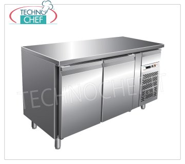 Forcar - Tavolo Frigor 2 Porte, Temp.-2°/+8°C, lt.228, Ventilato, Classe B, mod.G-SNACK2100TN Tavolo Banco Refrigerato 2 PORTE e cassetto neutro, Professionale, Linea SNACK, temp.-2°/+8°C, capacità 228 litri,  refrigerazione ventilata, ECOLOGICO in Classe B, Gas R290, V.230/1, Kw.0,26, Peso 88 Kg, dim.mm.1360x600x860h