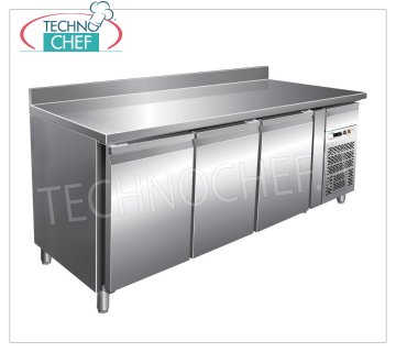 Forcar-Tavolo Frigor 3 Porte con Alzatina, Temp.-2°/+8°C, lt.339, Ventilato, Classe B, G-SNACK3200TN Tavolo Banco Refrigerato 3 PORTE con alzatina e cassetto neutro, Professionale, Linea SNACK, temp.-2°/+8°C, capacità 339 litri,  refrigerazione ventilata, ECOLOGICO in Classe B, Gas R290, V.230/1, Kw.0,26, Peso 136 Kg, dim.mm.1795x600x860/960h