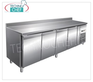 Forcar-Tavolo Frigor 4 Porte con Alzatina, Temp.-2°/+8°C, lt.449, Ventilato, Classe C, G-SNACK4200TN