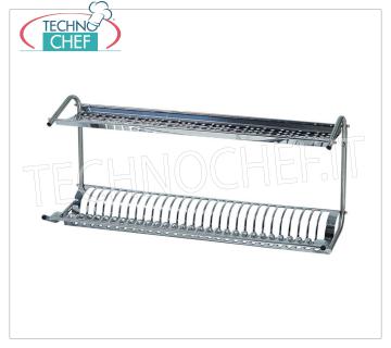 Scolapiatti-Scolabiccheri INOX con 2 Ripiani