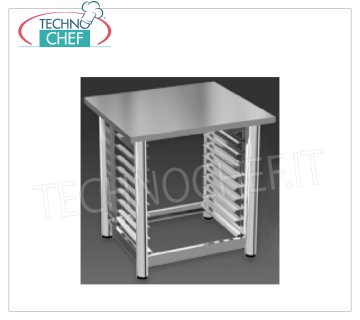 Supporto per forni NERONE MID, con 10 coppie di guide per griglie e teglie GN 1/1 e 600x400mm, dim.mm 840x770x850h