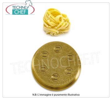 Technochef - Trafila Tagliatelle 6 mm Trafila in bronzo per Tagliatelle 6 mm