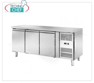Tavolo Frigor 3 Porte, Temp.-2°/+8°C, lt.339, Ventilato, Classe C, mod.AKS3104TN