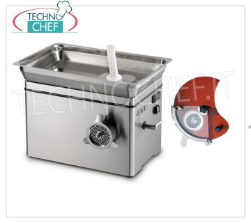 Technochef - TRITACARNE REFRIGERATO, con BOCCA 32, - mod. TC32NEVADA,  Professionale, industriale TRITACARNE REFRIGERATO, con BOCCA 32,  RESA 650 Kg/h, marca SIRMAN, versione con predisposizione per HAMBURGATRICE, V.230/1, Kw.1,84, Peso 60 Kg, dim.mm.637x455x447h