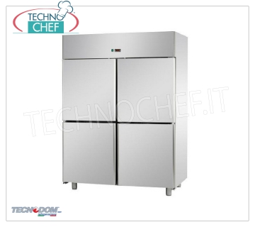 TECNODOM - Armadio Congelatore-Freezer 4 1/2 porte, lt.1400, PASTICCERIA Armadio Congelatore-Freezer 4 mezze porte, Marca TECNODOM, con struttura in acciaio inox, capacità lt.1400, bassa temperatura -18°/-22°C, refrigerazione ventilata, PASTICCERIA Teglie mm 600x400, V.230/1, Kw.0,7, Peso 175 Kg, dim.mm.1420x800x2030h