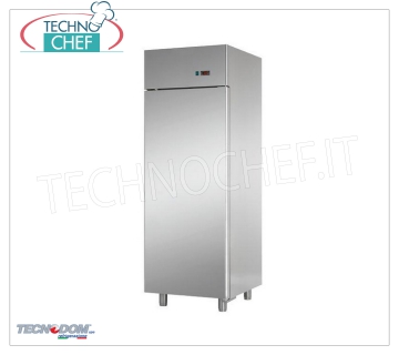 TECNODOM - Armadio Frigo 1 Porta, lt.600, Professionale, Ventilato, Classe D, Mod.AF06EKOMTN. Armadio Frigorifero 1 Porta, Marca TECNODOM, struttura in acciaio inox, capacità lt.600, temperatura d'esercizio 0°/+10°C, refrigerazione ventilata, V.230/1, Kw.0,385, Peso 100 Kg, dim.mm.710x700x2030h