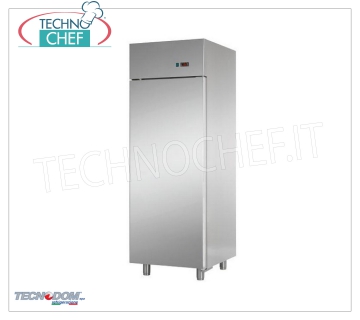TECNODOM - Armadio Frigo 1 Porta, lt.700, Professionale, Ventilato, Classe D, Mod.AF07EKOMTN Armadio Frigorifero 1 porta, Marca TECNODOM, struttura in acciaio inox, capacità lt.700, temperatura d'esercizio 0°/+10°C, refrigerazione ventilata, Gastro-Norm 2/1, V.230/1, Kw.0,385, Peso 110 Kg, dim.mm.710x800x2030h