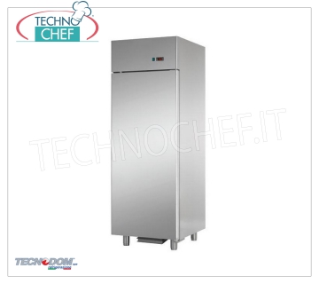 TECNODOM - Armadio Frigo Professionale per Pesce Fresco, 1 Porta, lt.700, Mod.AF07EKOMTNFH Armadio Frigorifero 1 porta, Marca TECNODOM, struttura in acciaio inox, capacità lt.700, temperatura d'esercizio -2°/+8°C, refrigerazione ventilata, comprensivo di 6 vaschette GN1/1, V.230/1, Kw.0,385, Peso 110 Kg, dim.mm.710x800x2030h