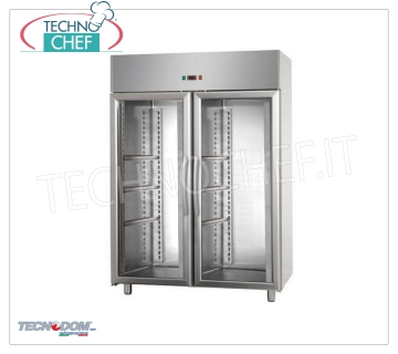 TECNODOM - Armadio Congelatore-Freezer 2 porte vetro, lt.1200, temperatura negativa Armadio Congelatore-Freezer 2 porte vetro, Marca TECNODOM, con struttura in acciaio inox, capacità lt.1200, bassa temperatura -18°/-22°C, refrigerazione ventilata, V.230/1, Kw.0,7, Peso 189 Kg, dim.mm.1420x700x2030h
