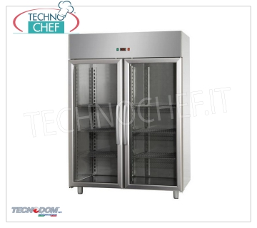 TECNODOM - Armadio Congelatore-Freezer 2 porte vetro,lt.1400, temperatura negativa Armadio Congelatore-Freezer 2 porte vetro, Marca TECNODOM, con struttura in acciaio inox, capacità lt.1400, bassa temperatura -18°/-22°C, refrigerazione ventilata, V.230/1, Kw.0,7, Peso 199 Kg, dim.mm.1420x800x2030h