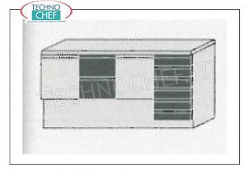 Banchi pizza completi Set 2 cassetti inox da posizionare al centro