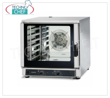 TECNODOM-Forno Convezione Elettrico 6 Teglie GN 1/1 o cm 60x40, COMANDI MECCANICI, mod. NERONE MID 6 MEC. FORNO CONVENZIONE Elettrico Ventilato, Professionale, capacità 6 Teglie Gastro-Norm 1/1 o da mm 600x400 (escluse), COMANDI MECCANICI, V.400/3 + N, Kw.7,65, Peso 91 Kg, dim.mm.840x910x830h