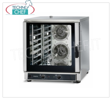 TECNODOM-Forno Convezione Elettrico 7 Teglie GN 1/1 o cm 60x40, COMANDI MECCANICI, mod. NERONE MID 7 MEC FORNO CONVENZIONE Elettrico Ventilato, Professionale, capacità 7 Teglie Gastro-Norm 1/1 o da mm 600x400 (escluse), COMANDI MECCANICI, V.400/3 + N, Kw.10,7, Peso 106 Kg, dim.mm.840x910x930h