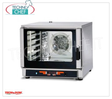 TECNODOM-Forno Convezione Elettrico Digitale 5 Teglie GN 1/1 o cm.60x40, mod. NERONE MID 5 DIG. FORNO CONVEZIONE elettrico per GASTRONOMIA e PASTICCERIA, capacità 5 TEGLIE Gastro-Norm 1/1 o mm.600x400 (escluse), COMANDI DIGITALI, 9 progammi di cottura, V.400/3+N, Kw.6,45, Peso 87 Kg, dim.mm.840x910x750h