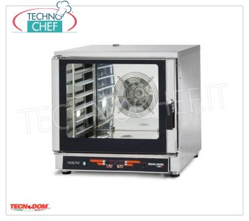 TECNODOM-Forno Convezione Elettrico per 6 Teglie GN 1/1  o cm 600x400, mod. NERONE MID 6 DIG. FORNO CONVEZIONE ELETTRICO per GASTRONOMIA e PASTICCERIA, capacità 6 TEGLIE Gastro-Norm 1/1 o mm.600x400 (escluse), COMANDI DIGITALI, 9 progammi di cottura, V.400/3+N, Kw.7,65, Peso 91 Kg, dim.mm.840x910x830h