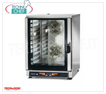 Forno Convezione Vapore Elettrico Digitale, 10 Teglie GN 1/1,  modFEDL10NEMIDVH2O. FORNO CONVENZIONE-VAPORE elettrico Ventilato, Professionale per GASTRONOMIA e PASTICCERIA, capacità 10 TEGLIE Gastro-Norm 1/1 o mm.600x400 (escluse), COMANDI DIGITALI, 9 progammi di cottura, V.400/3+N, Kw.12,7, Peso 127 Kg, dim.mm.840x910x1150h