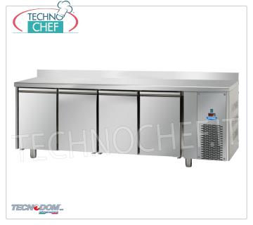 TECNODOM - TAVOLO CONGELANTE/FREEZER 4 porte con Alzatina, lt.670 TAVOLO CONGELANTE/FREEZER 4 PORTE con ALZATINA, Marca TECNODOM, capacità lt.670, temperatura d'esercizio -18°/-22°C, refrigerazione ventilata, Gastro-Norm 1/1, V.230/1, Kw.0,728, Peso 152 Kg, dim.mm.2320x715x950h