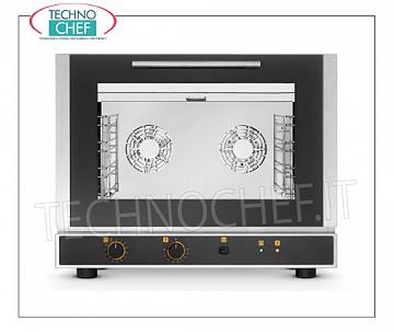 Tecnoeka - FORNO CONVEZIONE Elettrico, 4 Teglie GN1/1, Professionale  mod.EKF411 FORNO CONVENZIONE ELETTRICO Ventilato con UMIDIFICATORE, camera di cottura per 4 TEGLIE GASTRO-NORM 1/1 (mm 530x325), COMANDI ELETTROMECCANICI, V.230/1, Kw.3,4, Peso 50,4 Kg, dim.mm.784x752x634h