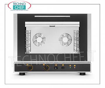 Tecnoeka - FORNO CONVEZIONE Elettrico Trifase, GRILL, 4 Teglie GN 1/1, Umidificatore - EKF411.3GRILL FORNO CONVENZIONE ELETTRICO Ventilato con GRILL e UMIDIFICATORE, Professionale con camera di cottura per 4 TEGLIE GASTRO-NORM 1/1 (mm 530x325), COMANDI ELETTROMECCANICI, V.400/3+N, Kw.5,2, Peso 52 Kg, dim.mm.784x752x634h