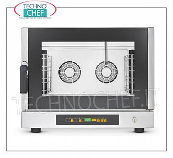 Tecnoeka - FORNO CONVEZIONE VAPORE Elettrico, 4 teglie GN 1/1, apertura LATERALE,  mod. EKF411DALUD FORNO CONVENZIONE VAPORE ELETTRICO Ventilato,Professionale con APERTURA LATERALE, camera di cottura per 4 TEGLIE GASTRO-NORM 1/1 (mm 530x325), COMANDI DIGITALI con 99 programmi, V.400/3+N, Kw.6,4, Peso 56,2 Kg, dim.mm.784x752x634h