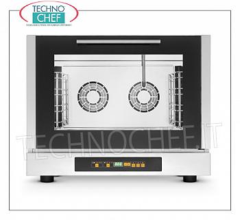 Tecnoeka - FORNO CONVEZIONE VAPORE Elettrico per 4 GN 1/1 (mm 530x325), Professionale mod. EKF411DUD FORNO CONVENZIONE VAPORE ELETTRICO Ventilato con camera di cottura per 4 TEGLIE GASTRO-NORM 1/1 (mm 530x325), COMANDI DIGITALI con 99 programmi, V.400/3+N, Kw.6,4, Peso 58 Kg, dim.mm.784x752x634h