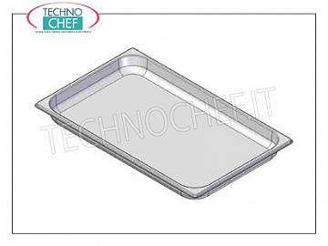 Teglia 1/1 GN inox Teglia 1/1 Gastro-Norm in acciaio inox AISI 304, dim.mm.530x325x40h