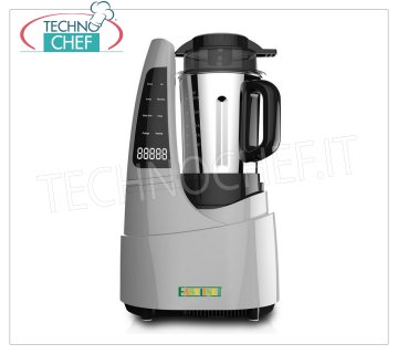EASYLINE - Technochef, Frullatore Termico Professionale, Mod.TM1128 Frullatore con funzione cottura, EASYLINE-FIMAR, pannello touch screen, bicchiere inox, velocità 26000 giri/min, V.230/1, Kw.2,2 (Kw 1,00 per motore+ Kw.1,2 per riscaldamento), Peso 4,5 Kg, dim.mm.270x200x505h