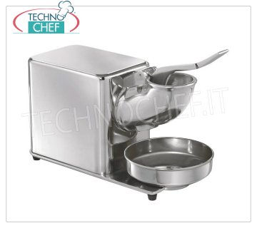 TECHNOCHEF - Tritaghiaccio Professionale, Velocità 1400 giri/min, Mod.TGH Tritaghiaccio realizzato in acciaio inox e alluminio, velocità 1400 giri/min, ideale per la produzione di scaglie di ghiaccio, V.230/1, Kw.0,3, Peso 12,50 Kg, dim.mm.400x180x350h